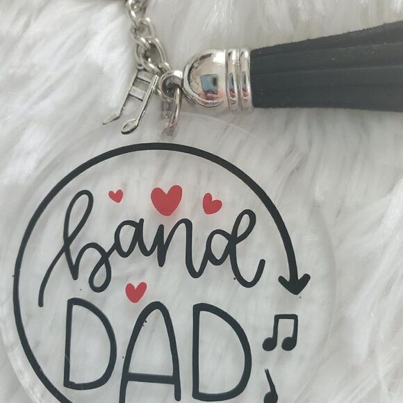 Band Mom Keychain, Band Dad Keychain, Music Note Keychain - Picture 4 of 15